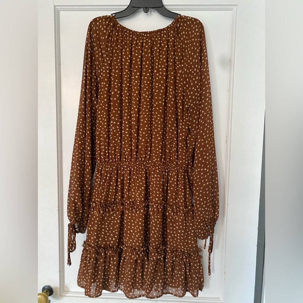 Lelis midi ruffle dress